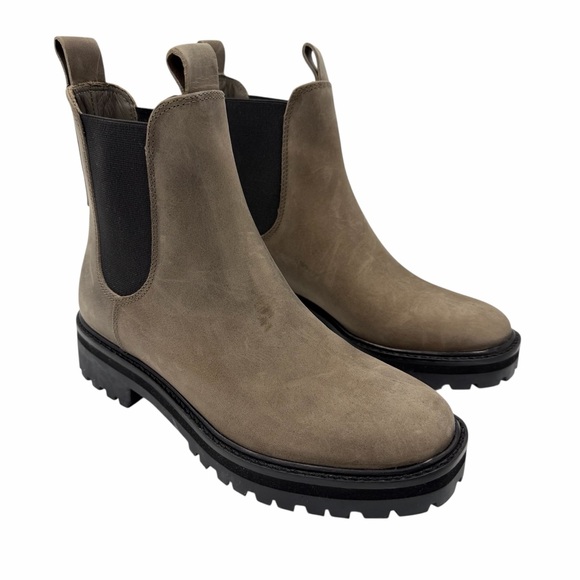NEW Everlane Mushroom Suede Leather Lug Sole Chelsea Bootie in Size 7.5 - Picture 3 of 12